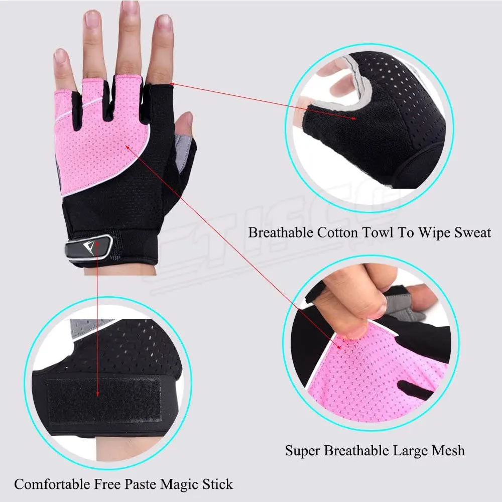 Yoga Bodybuilding Training Breathable Non-Slip Half Finger Weightlifting Gloves 2023 New Model Fitness Gloves