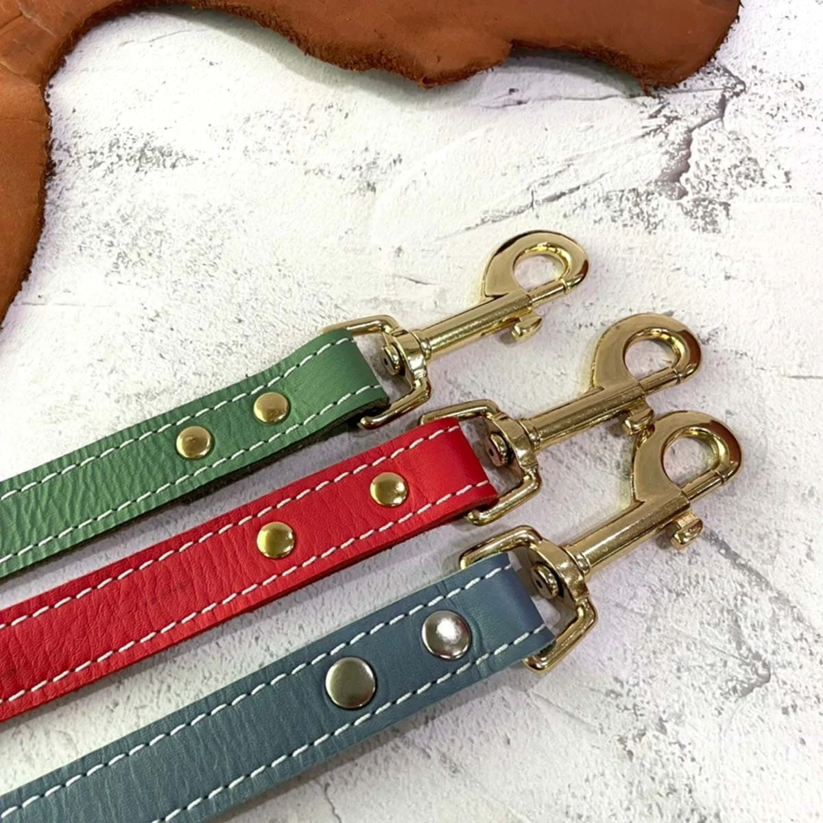 Leather Lead Rope Custom Dog Leash Leather Lead