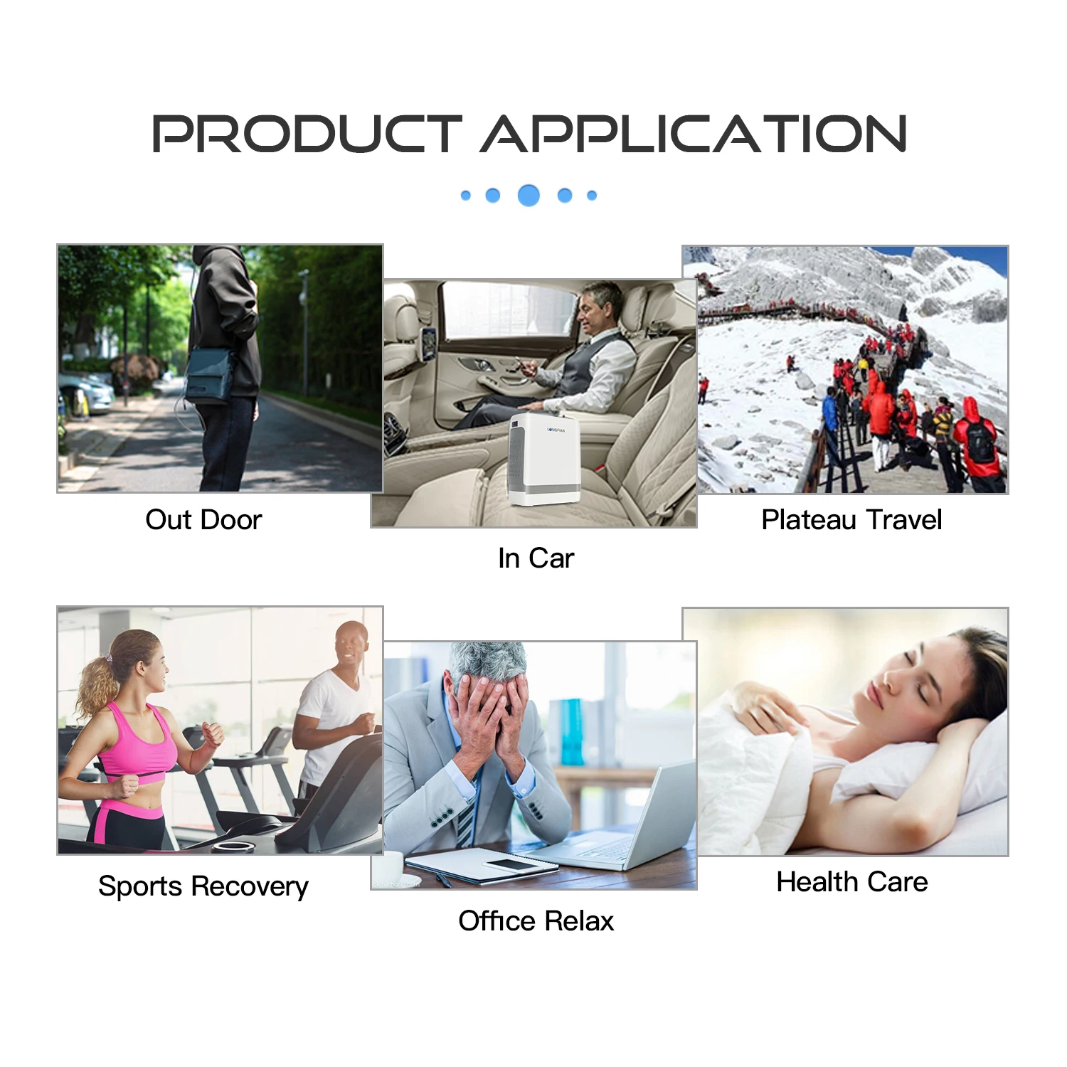 Pulse Dose Portable Mini Rechargeable Mobile Oxygen Concentrator With Battery