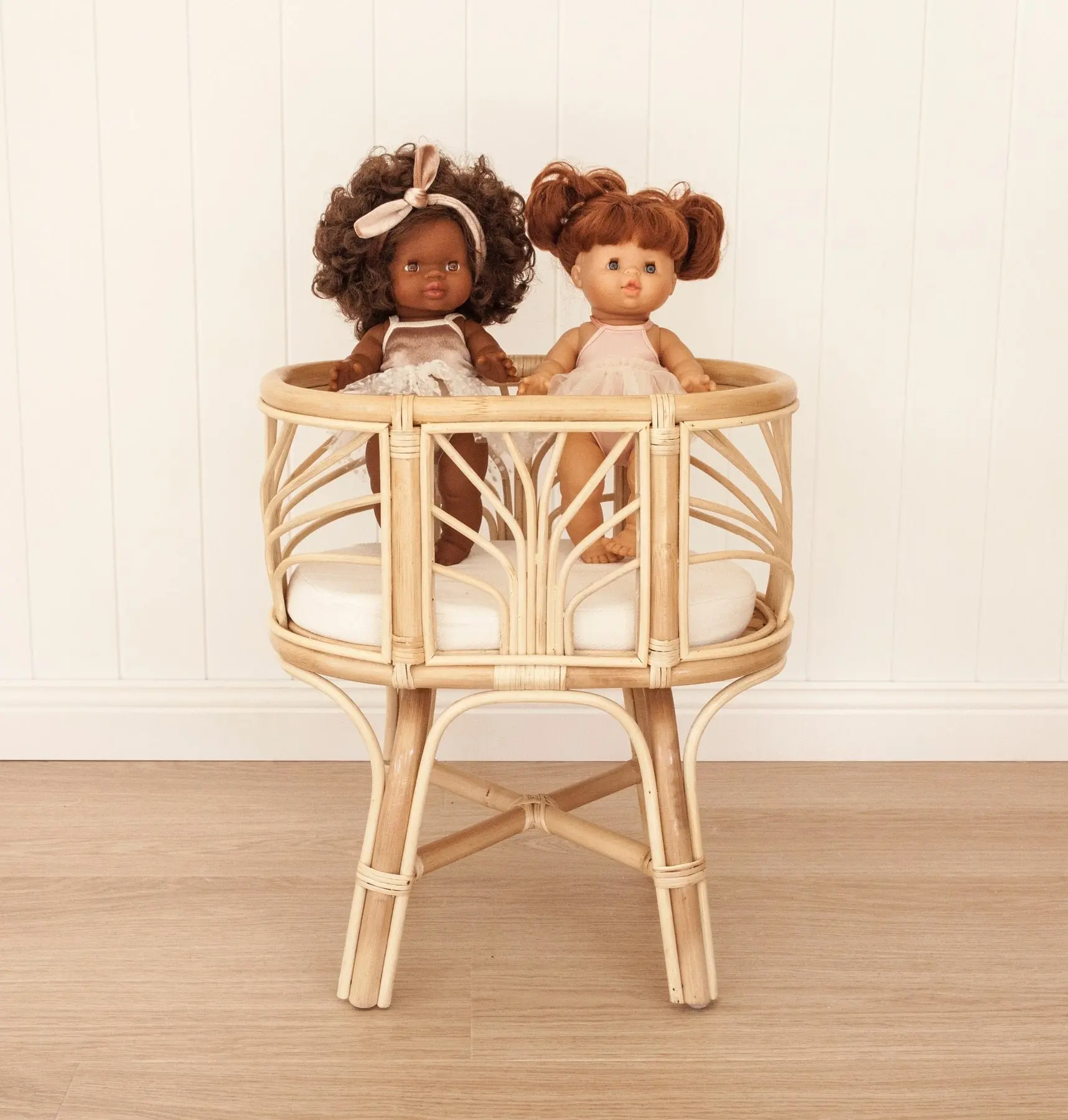Детские ролевые игрушки, набор миниатюрных детских кукол, колыбель, кроватка ручной работы, ротанговая кукла, мебель для детской куклы