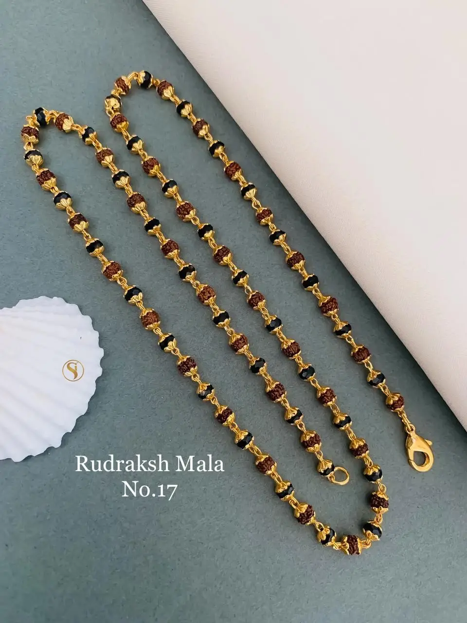 New Fancy Rose Gold With Rudraksh Mala