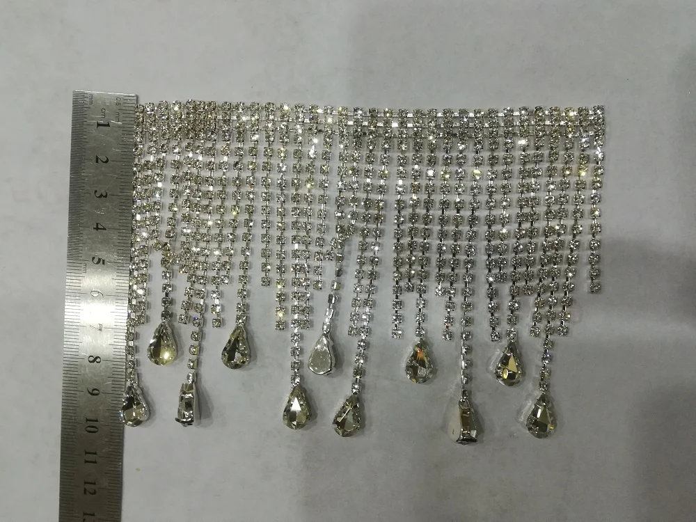 Rhinestone silver trim crystal neck designs roll diamond rhinestone cup chain for jewellery rhinestone chain roll diy