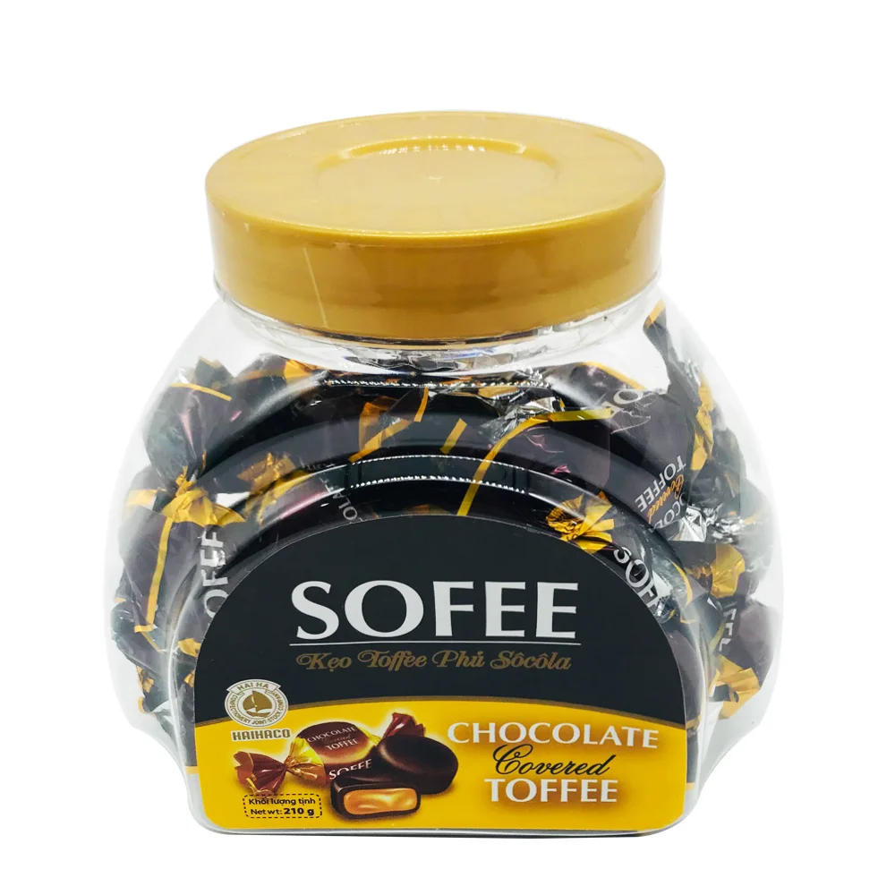 Chocolate covered toffee candy SOFEE brand Wholesale delicious sweet hahal candy HaiHa Confectionery since 1960
