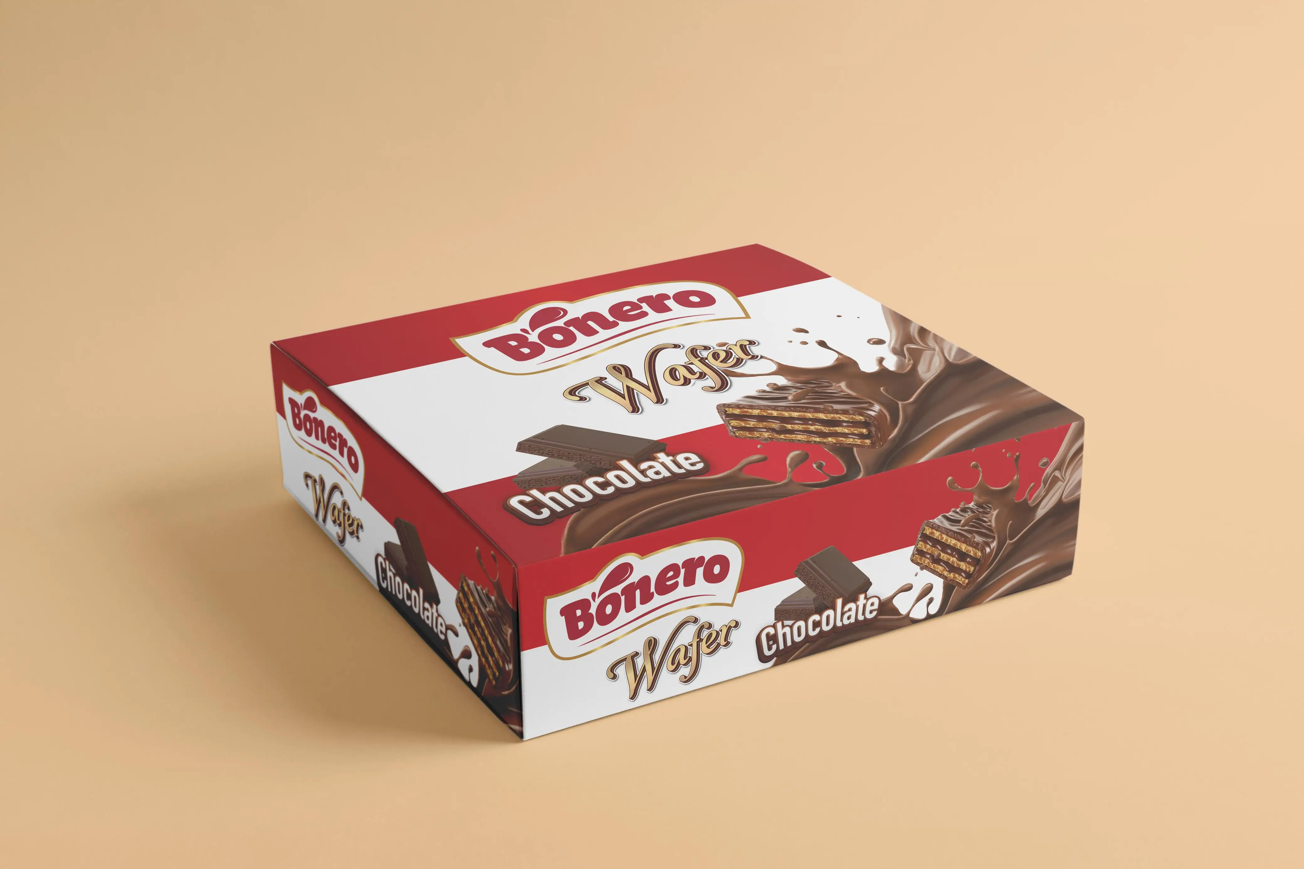 WAFER FINGERS COATED IN COCOA RED PACKET CHOCOLATE MANUFACTURER FROM TURKEY