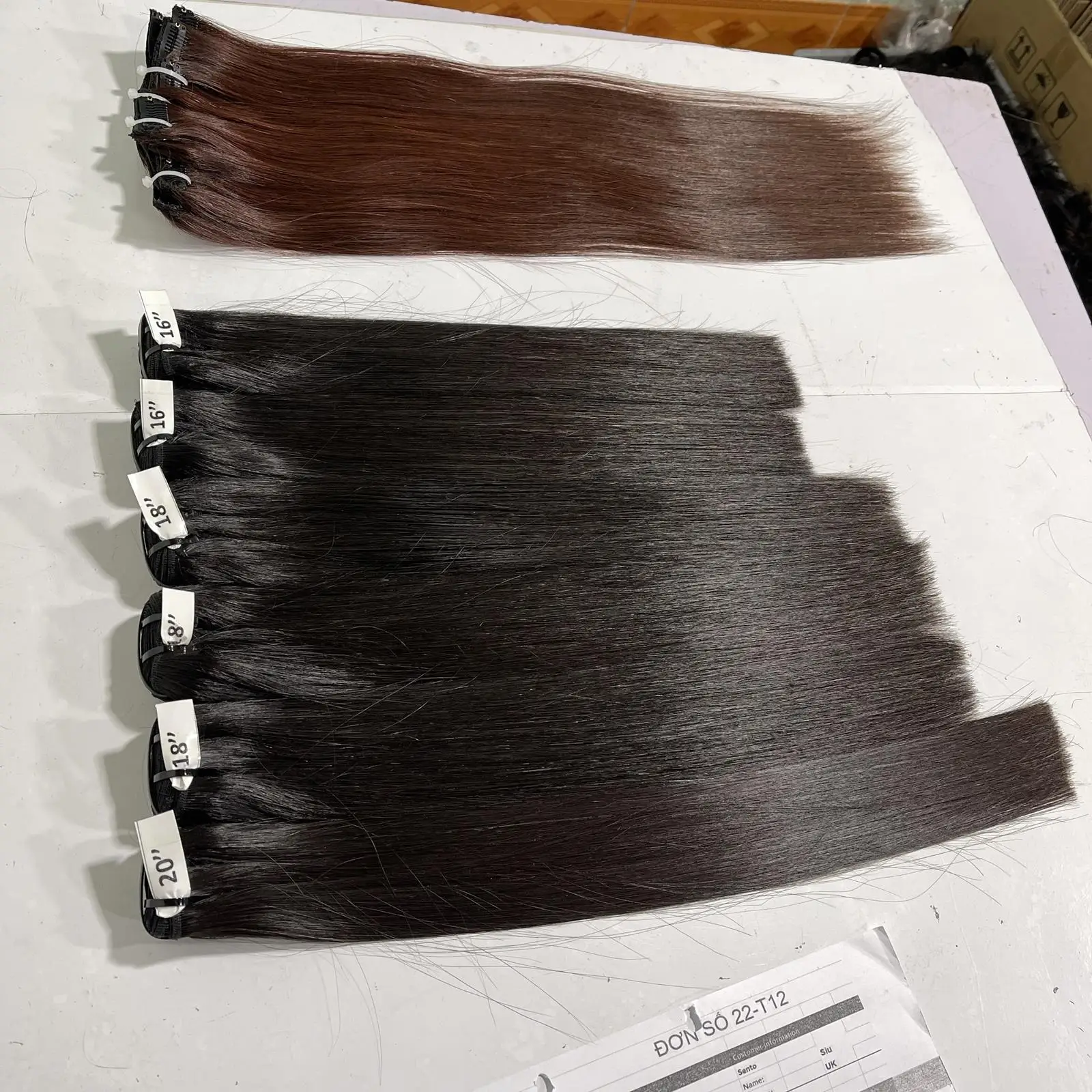 Unprocessed Raw Vietnamese Hair Bone Straight Wholesale Price From Manufacture, Virgin Raw Vietnamese Hair Hair length 20 - 80