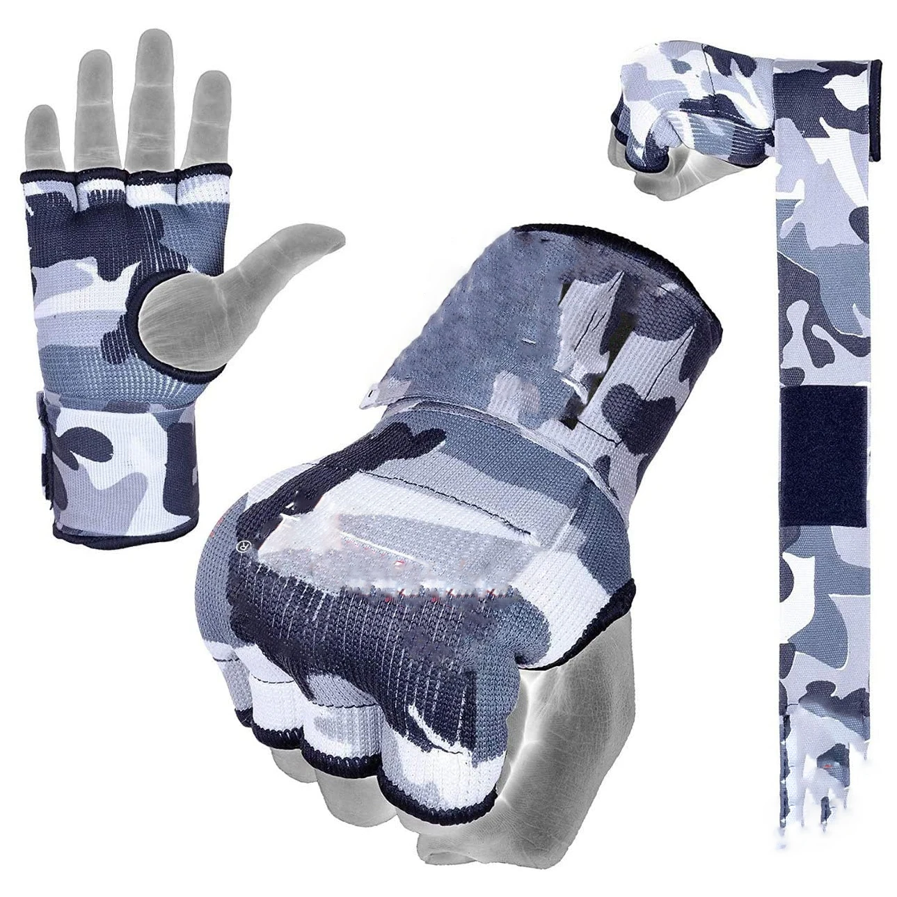 Hot Sale Karate Mitts Elasticated Cotton Martial Arts Boxing MMA Training Inner Gloves High Quality Equipment Full