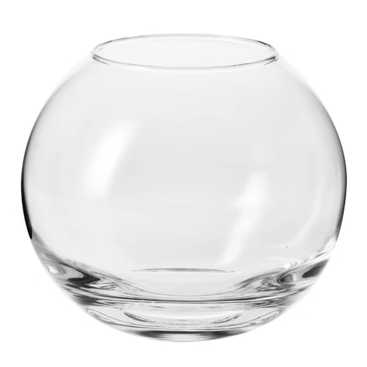 Elegant Clear Glass Sphere Vase - 7.9 in (20cm) Height - Handmade - B2B Wholesale Offer - Home Decor - Krosno Glass