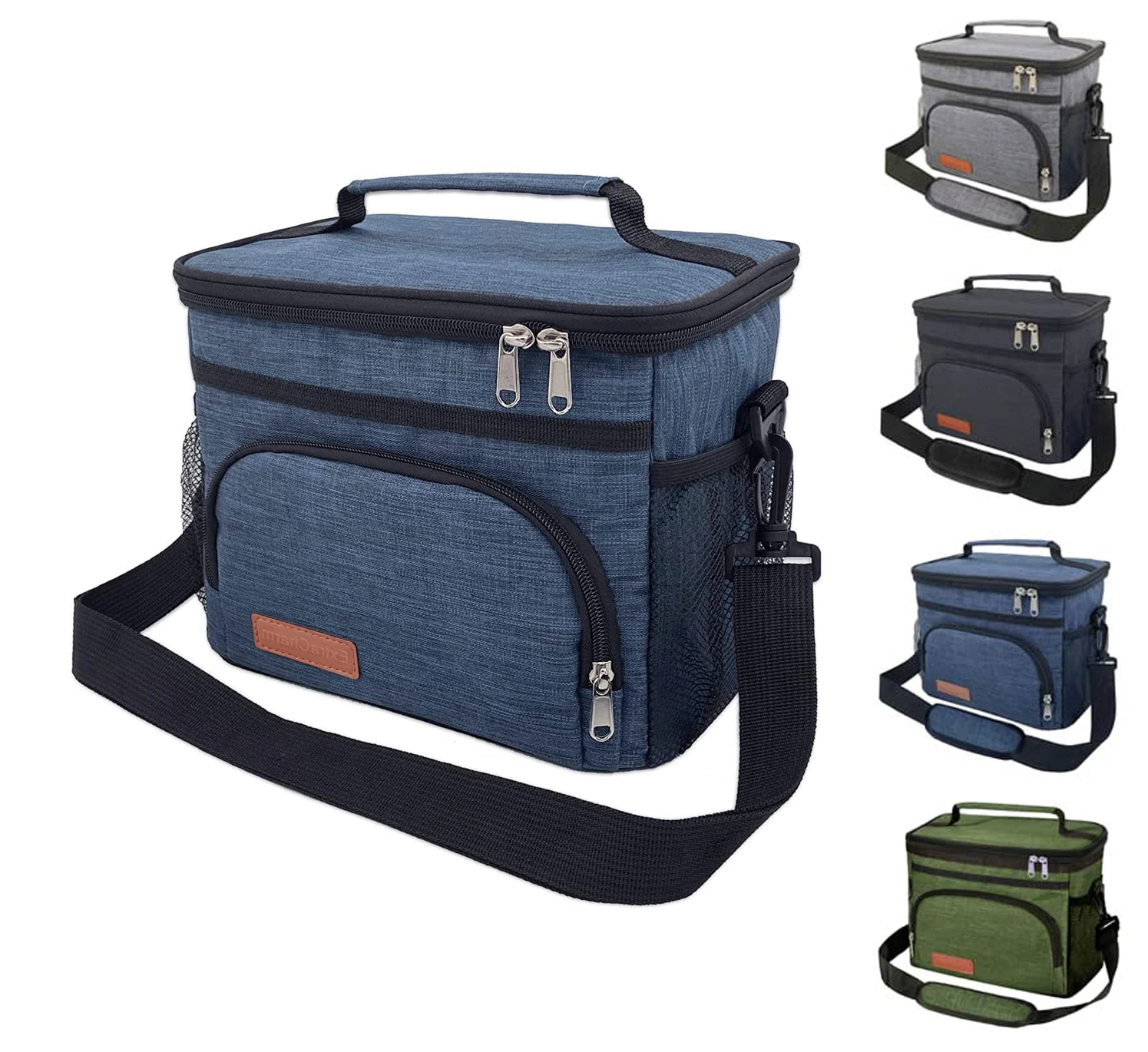 Insulated Lunch Bag Reusable Office Picnic Hiking Beach Cooler Tote Bag Organizer with Adjustable Shoulder Strap Cooler Bag