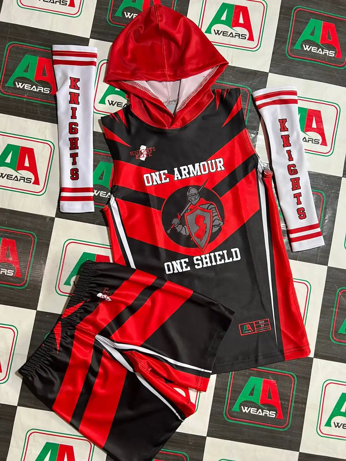 Flag 7v7  Compression jersey shorts 7v7 uniforms flag uniforms headbands sleeves shorts helmet bag pack jacket leggings socks