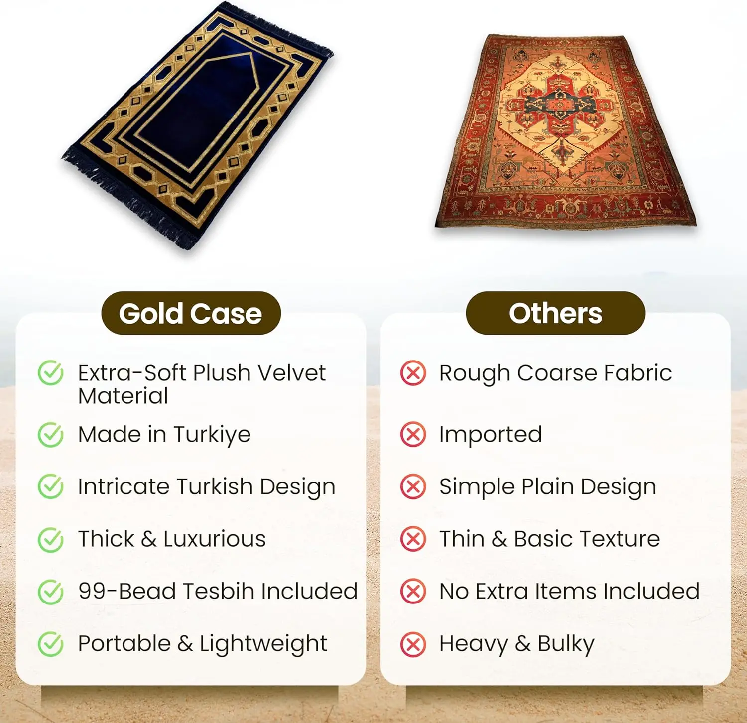 Salaat Essentials Islamic Prayer Mat  Premium Prayer Rug for Muslim Women & Men