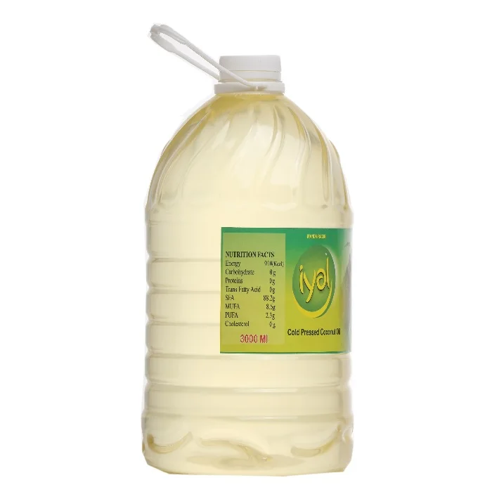 Private label organic extra virgin cold pressed coconut oil for Cooking Premium Natural Certified Non-Greasy 3 litre Coconut Oil