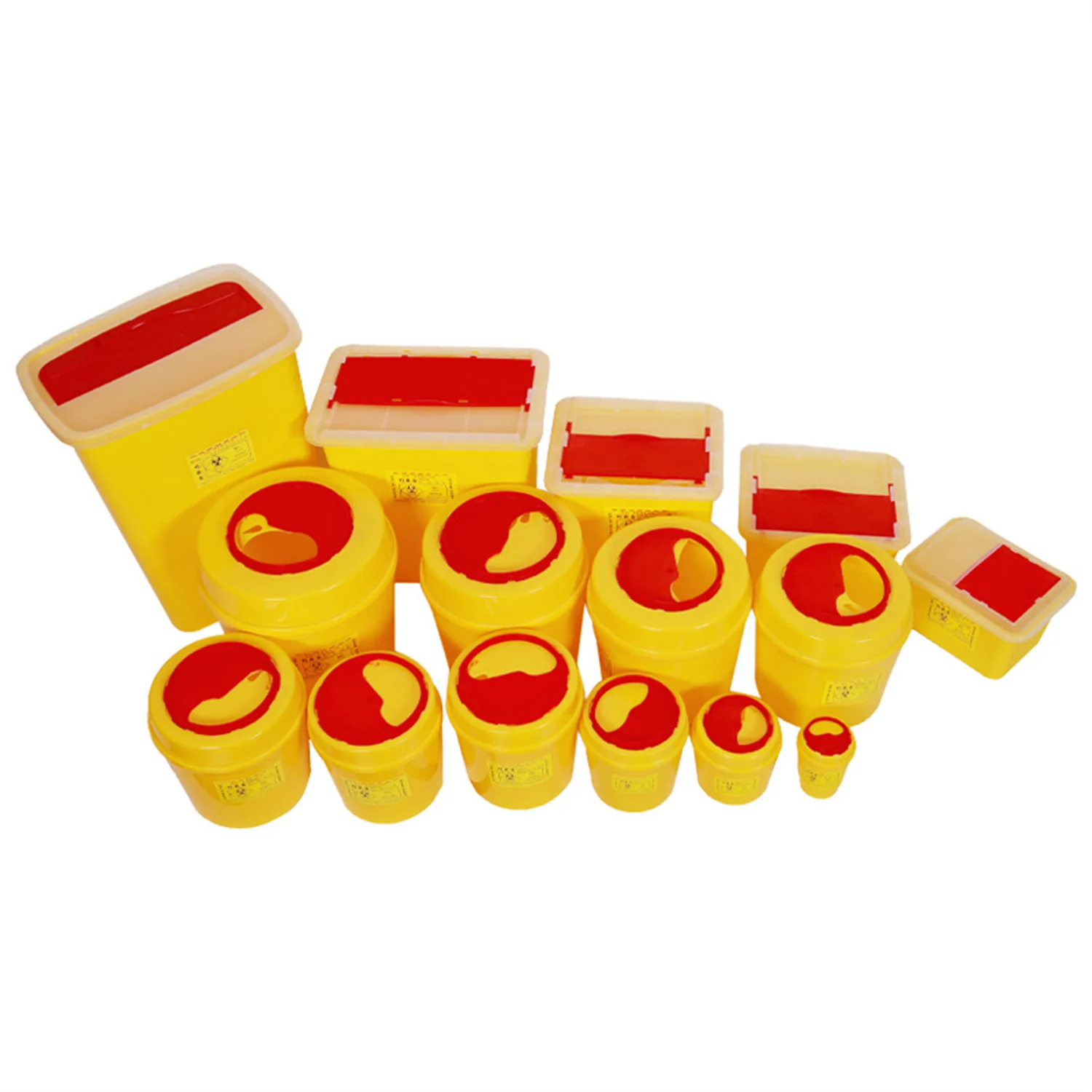 China Manufacturer Hospital Medical Recycling Plastic Biohazard Sharp Waste Bin Container Disposal