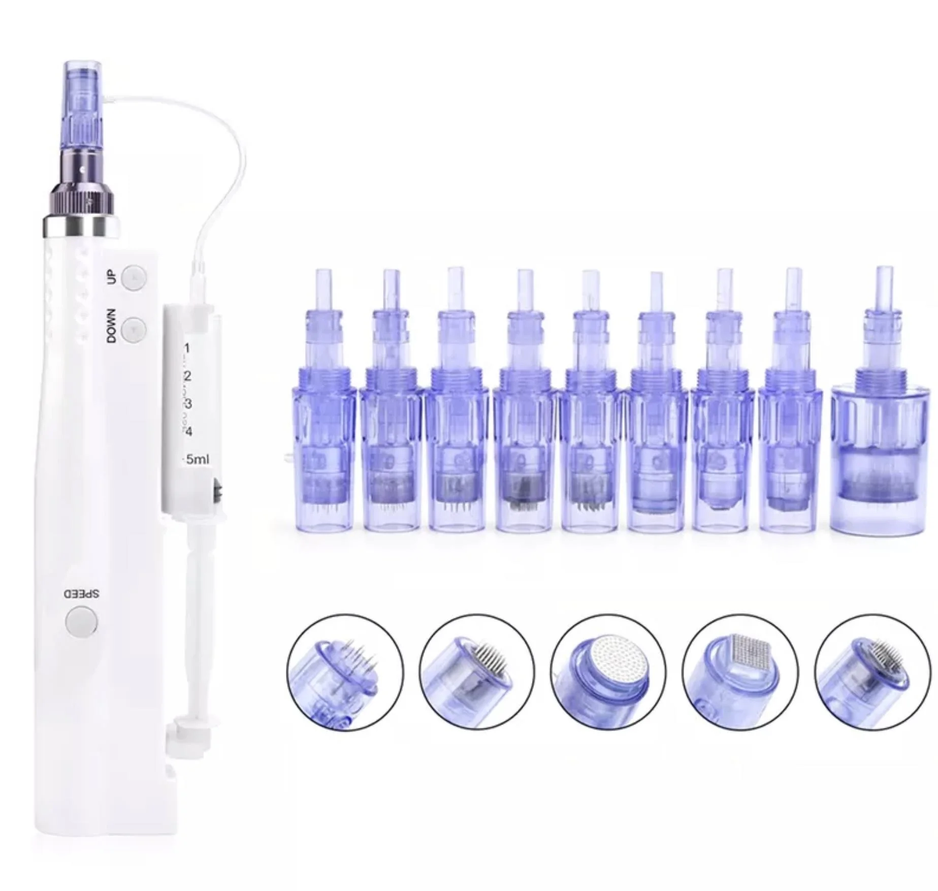 9/12/24/36/42 Pins/ nano Mini Mesotherapy Needles Injection Gun Face Whitening Meso Gun Dermapen Needles