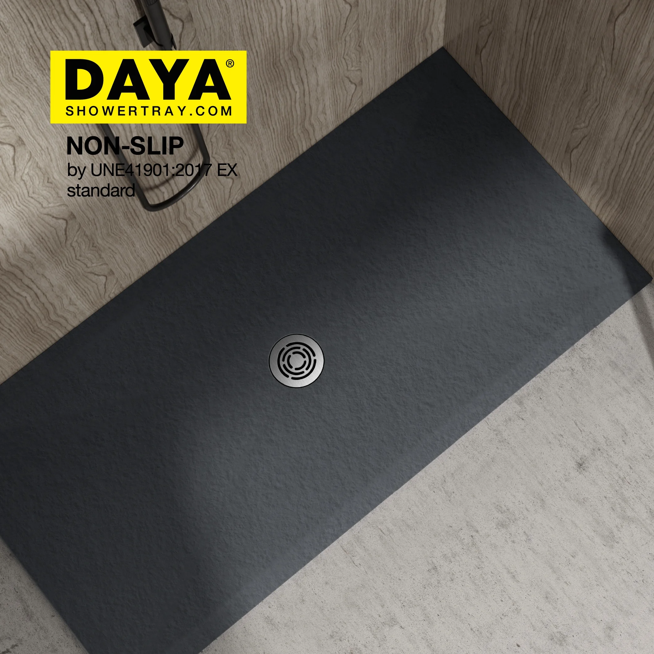 Изготовленный На Заказ отточенные седые натуральные гранит душевой поддон камень ванная комната темно-серый душевой поддон лоток черный каменный душевой поддон