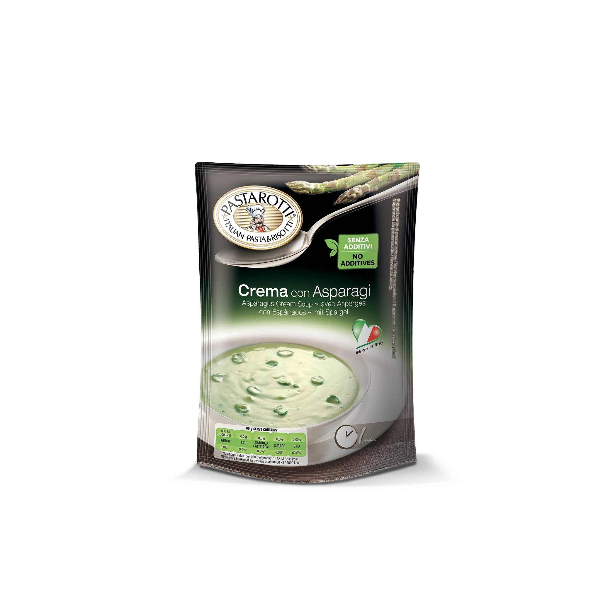 Made in Italy  Italian Traditional Premium Asparagus Instant Creamy soup 90g  for Vegetarian