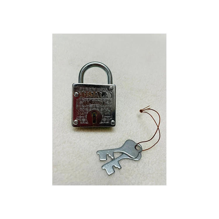 Indian Exporter Supply Ujala 45mm Lock 2 keys Square Lock Stainless Steel Coating Iron Shackle Luggage Lock Bag Padlock
