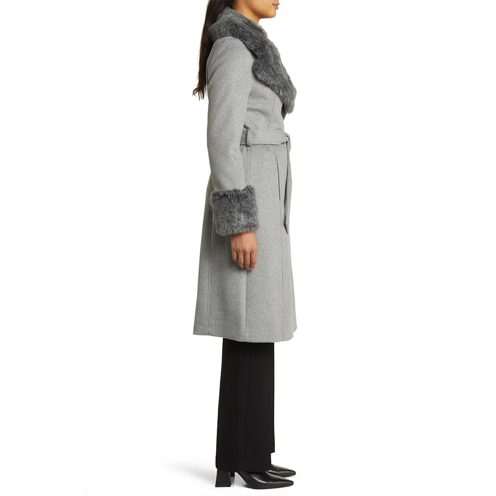 2024 Fall Winter New Solid Single-Breasted Paneled Hem Split Long-Sleeved Women Jacket Lady Coat With Quality