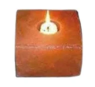 Beautiful Square Pink Salt Crystal Candle Holder Machine Crafted Polished Factory Direct Wholesale Price Pakistan Decorative