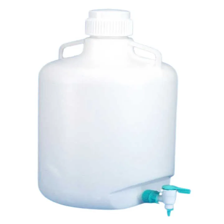 Carboy with Stop cock these polypropylene Carboys are autoclavable dependable & durable and leak proof spigot screwed.