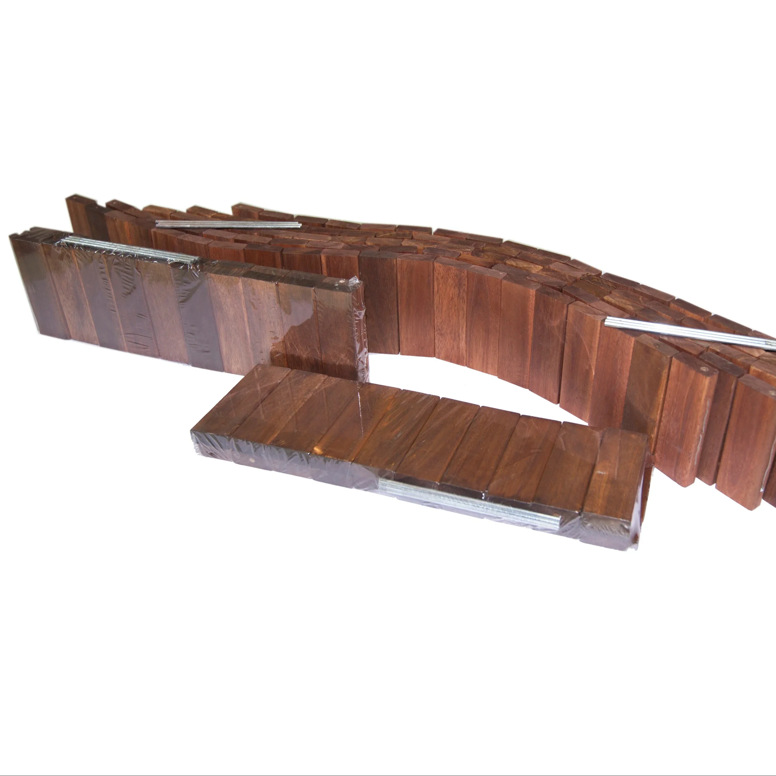 Деревянная садовая окантовка ограждение с ПВХ покрытием решетки и ворота древесина акации обработанная под давлением коричневая Промасленная 1