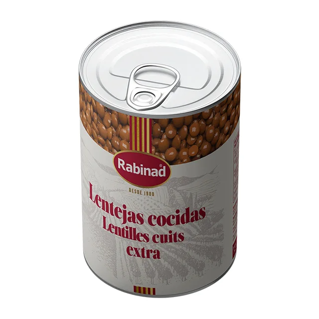 Best Quality Healthy Canned Pulses Easy to Open Ready to eat Tinned Lentils Cooked Brown Lentils for Supermarket and Horeca 500g