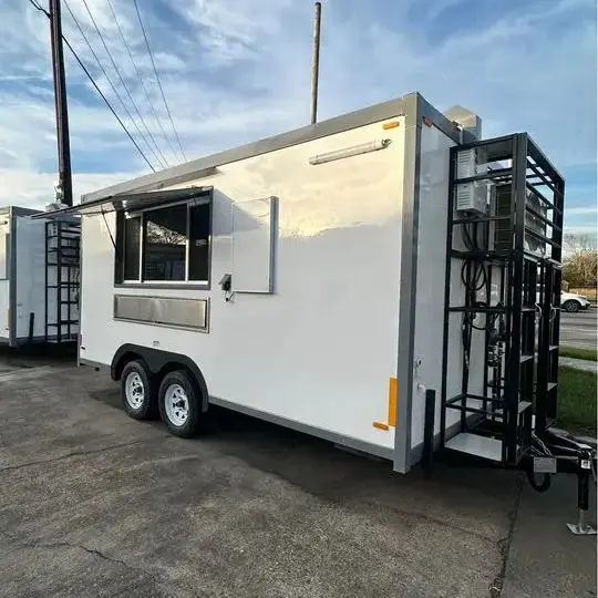 Wholesale Customized Mobile Food Truck Fully Equipped kitchen Food Vending Trailers For Fast Food