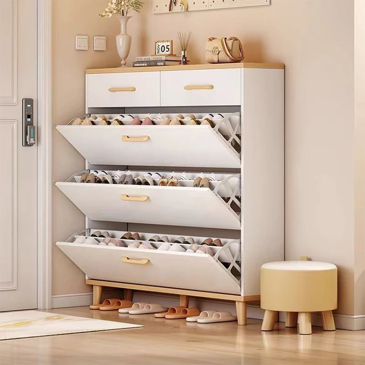 Hidden 24 Pairs of Stackable Shoe Storage Shoe Storage Space Saving Shoe Rack Living Room Furniture
