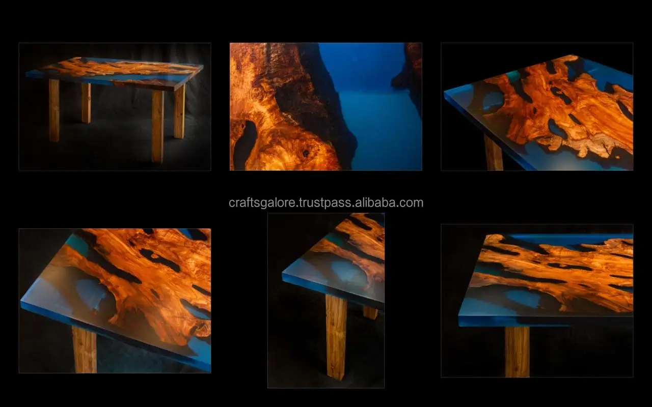 Artisan Epoxy Resin Handmade Dining Room Furniture for Elegant Spaces Epoxy home furniture and tables