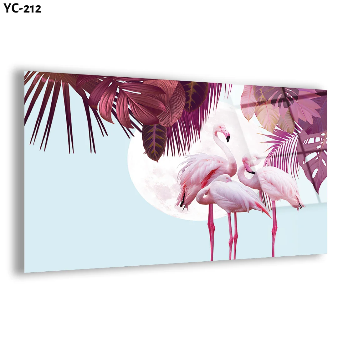 Natural Design Digital UV Printing On Tempered Glass Customizable Sizes and Designs Paintings And Wall Arts For Home Decoration