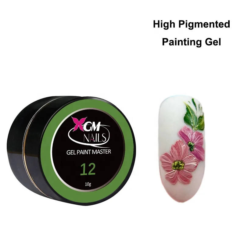 XGM NAILS Hot Selling 60colors Nail DIY Painting Gel Polish Solid Nail Art Gel Paint Kit