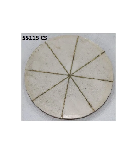 Hot Selling Round Shape Marble Coaster For Home Hotel Office Use Item Best Quality Serving Drinks Coaster