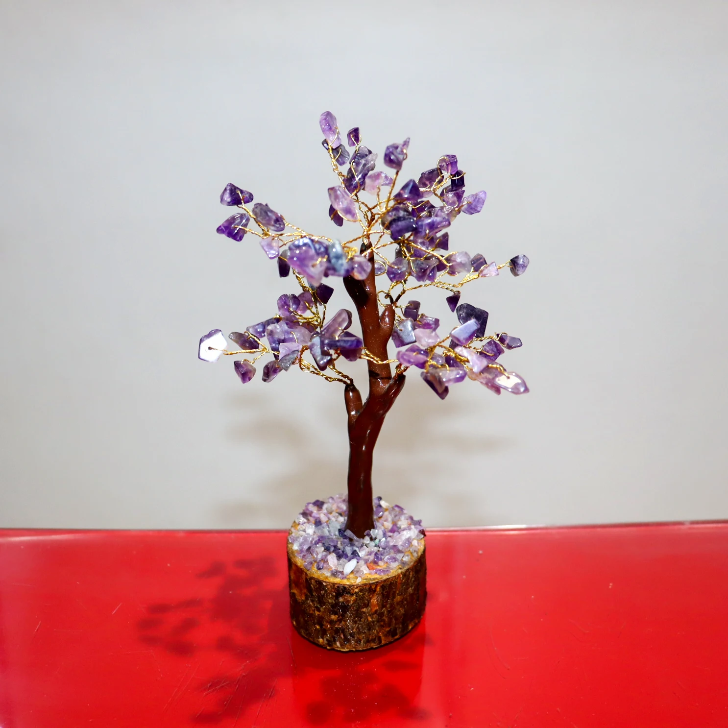 Handmade Crystal Stone Chips Trees Amethyst Gemstone Tree for Decoration and Gift available at Reasonable Price in India