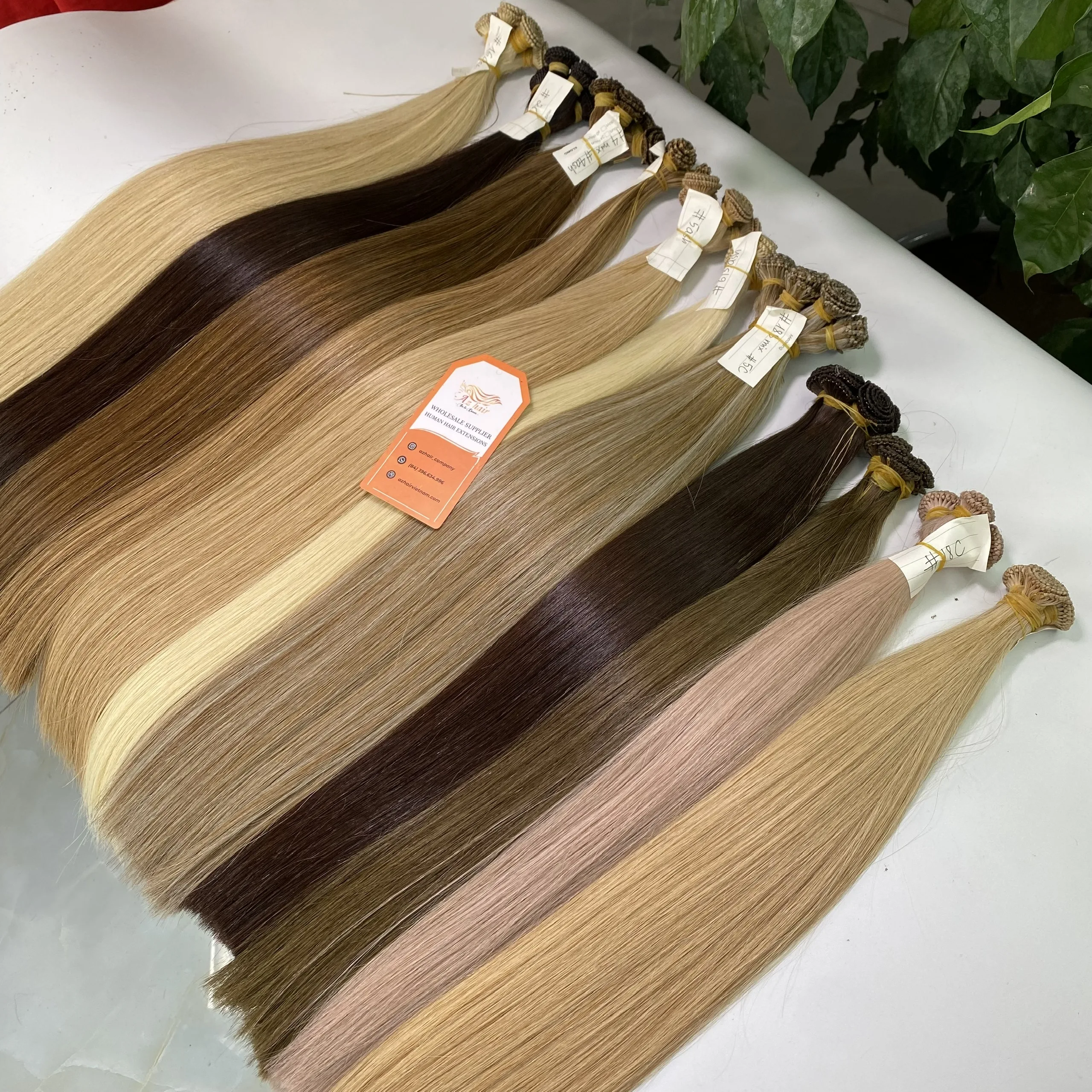Vietnamese Raw Hair Hand-tied Weft 100% Human Hair Extensions  Virgin Hair Bundles Unprocessed
