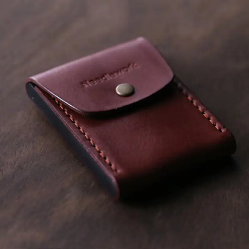 High Quality Hand Made Personalized Minimalist Leather Tobacco And Cigarette Case Gifts For Dad At Wholesale Manufacture