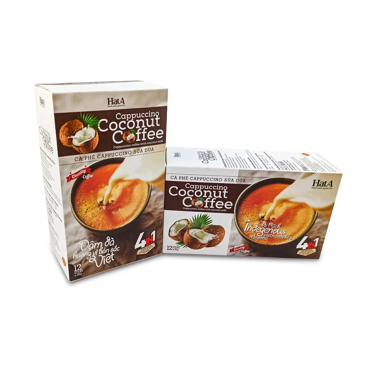 OEM ODM этикетка Бестселлер капучино кокосовый мгновенный кофе из Вьетнама