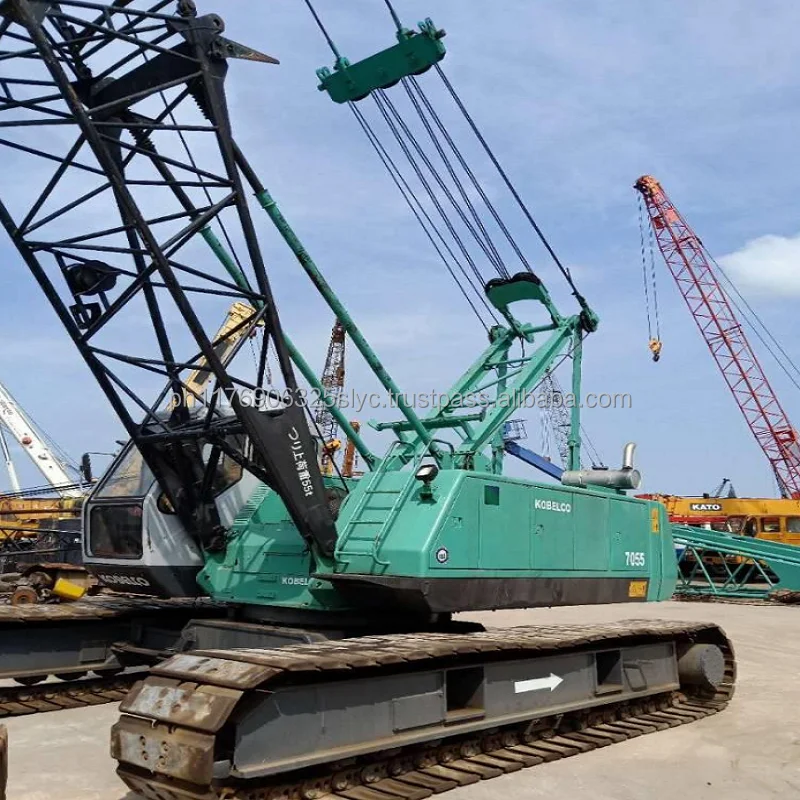 kobelco 7055 used crawler crane, Hitachi & Kobelco 7050 /Sumitomo 50ton 55ton 60ton 70ton 80ton 100ton Japan Orginal Crane