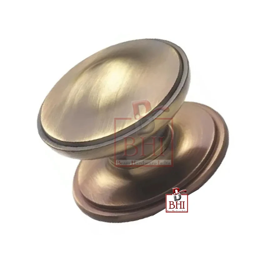 BRASS FIXED DOOR KNOB MUSHROOM DESIGN
