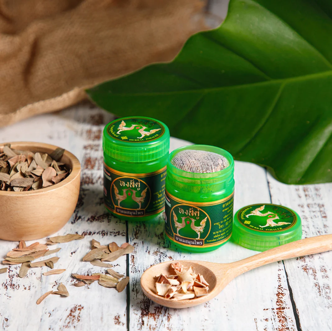 Hong Thai Koo (зеленый) травяной ингалятор аромат назальный оригинальный двойной медицинские принадлежности натуральные лучшие продукты