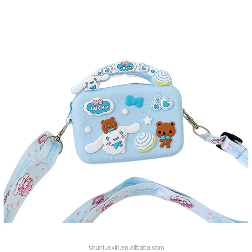 Bandolero tipo carterita silicone cartoon messager bag wallet coin purse pikachu stitch dog Stella handbags crossbody shoulder