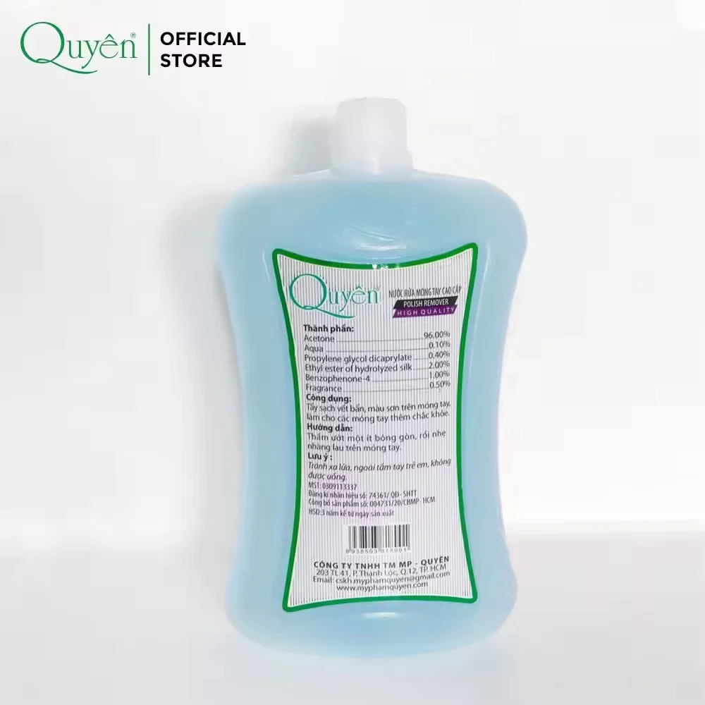Scent Nail Polish 1000ml Perfumed White Plastic Remover Nail Polish Remover Acetone Free Quyen Beauty AC1H2