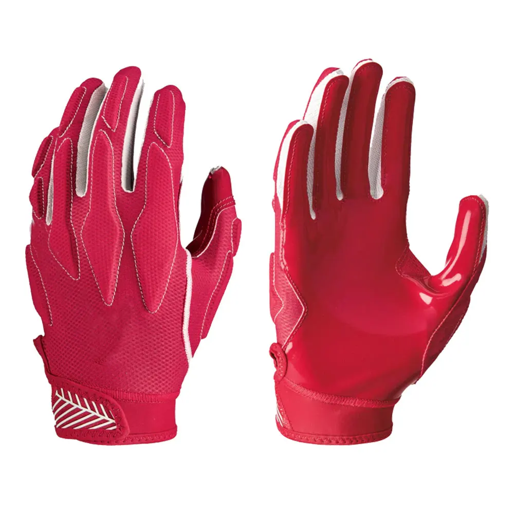 Top Quality Red Color American Football Gloves Hot Sale Customized American Football Gloves