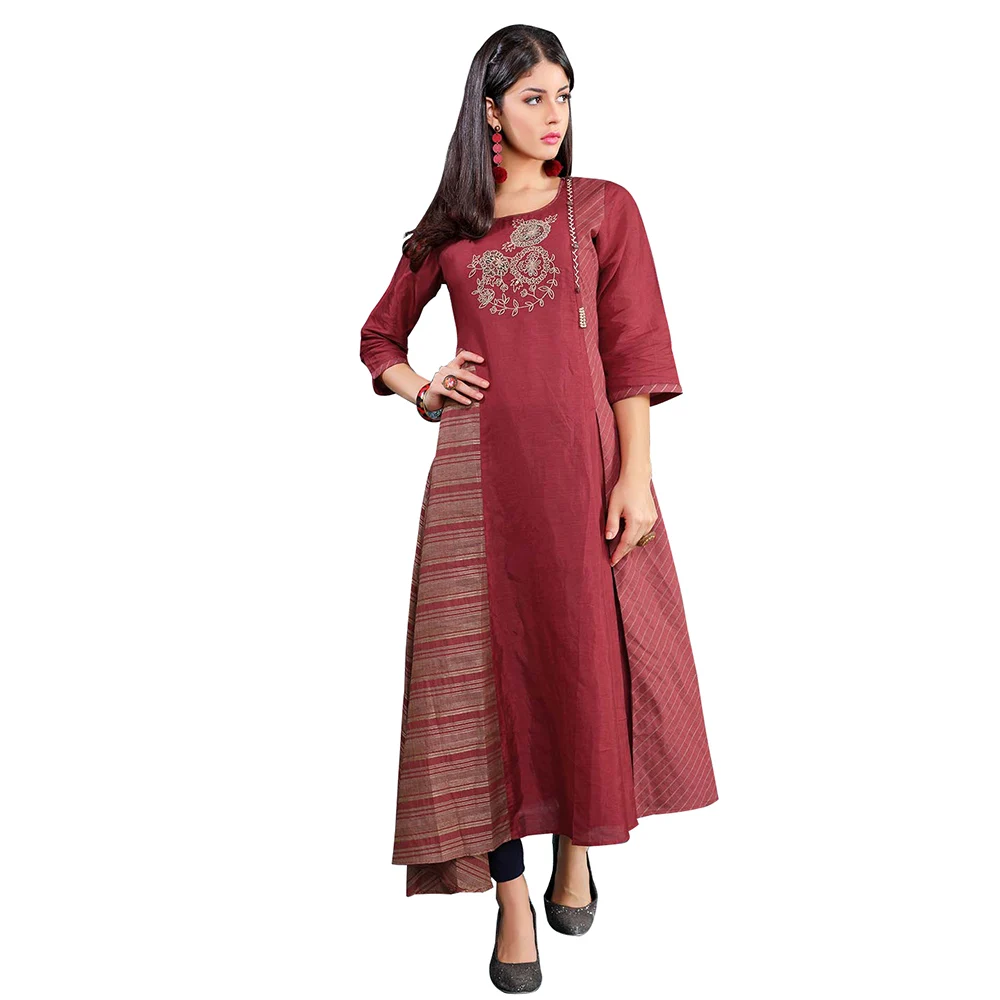 Женская куртка из чистого хлопка традиционная одежда Kurti для женщин индийская и Пакистанская короткая повседневного использования