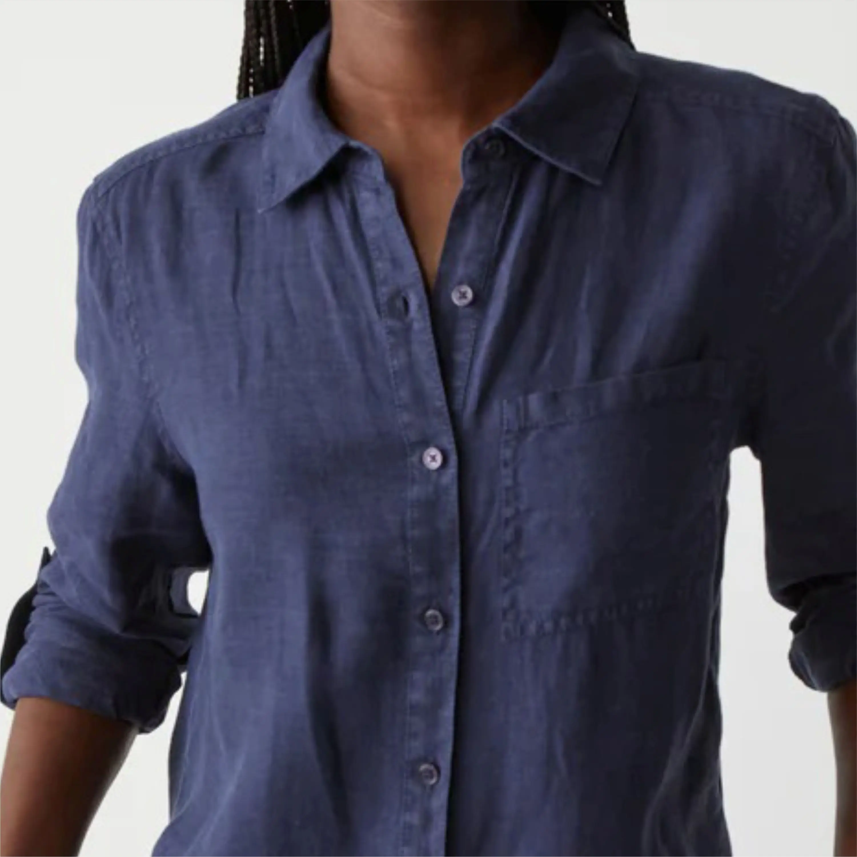 Elegant Silk Button-Down Top for Women - Smooth and Luxurious, Ideal for Formal Events and Business Meetings