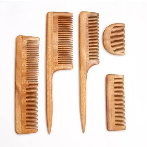 Wooden Sandalwood Comb Hair Combs for Women Premium Anti-Static Peach Wooden Hair Comb