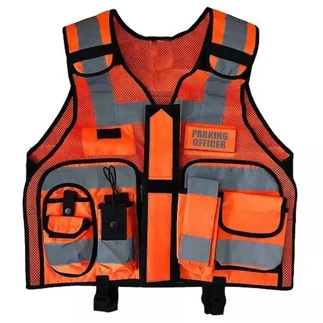 Security High Visibility Reflective Vest Front Zipper Cheap Price Custom Safety Vests Hi Viz Tactical paramedical vest