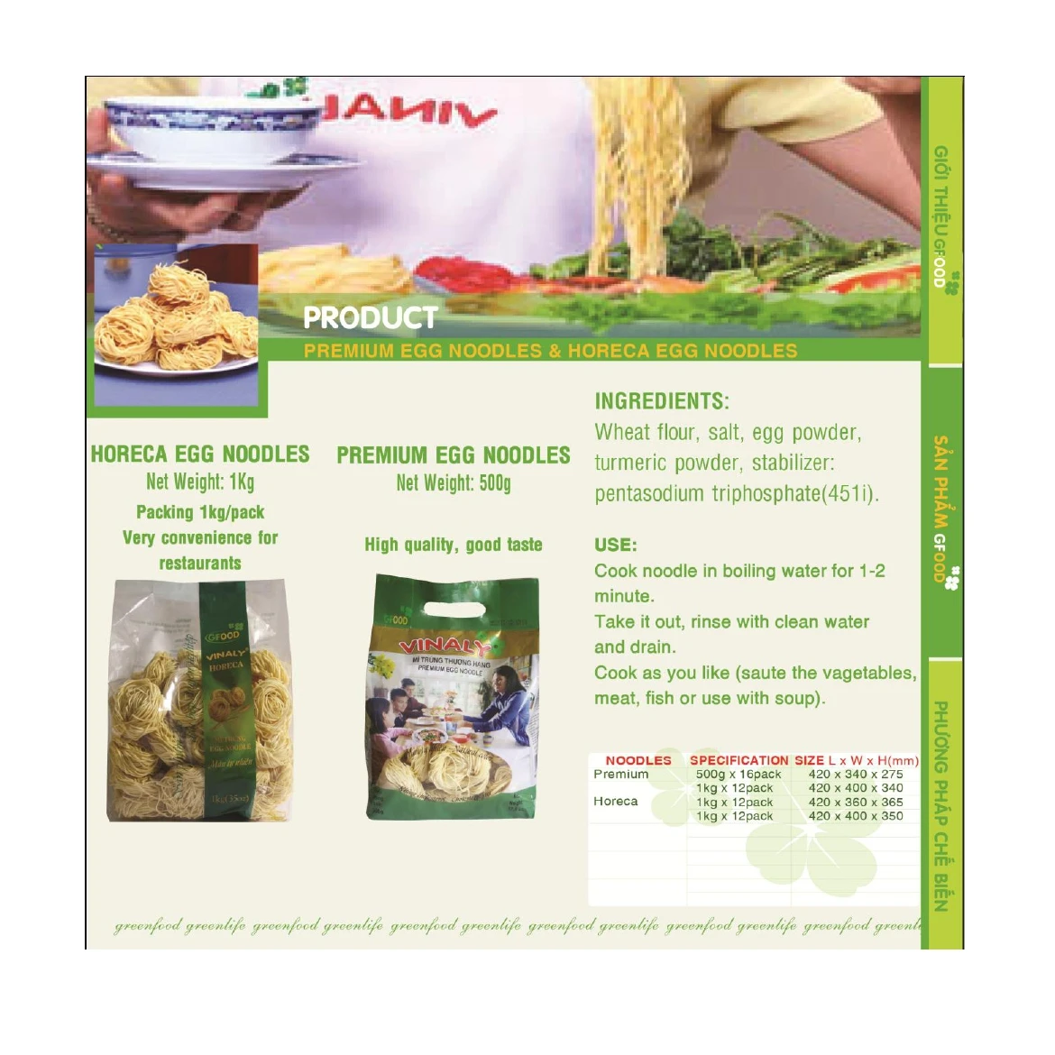 High Quality PREMIUM EGG NOODLE (small) 500g Top Selling  Manufacturer Vietnam