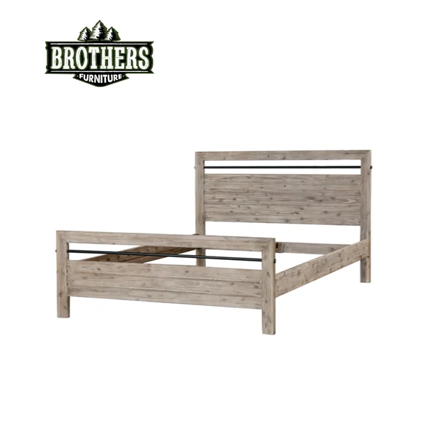 Logan Brand Solid Wood Beds Modern Luxury Style Mirrored Finish for Bedroom Living Room Dining Apartment Handcrafted in Viet Nam