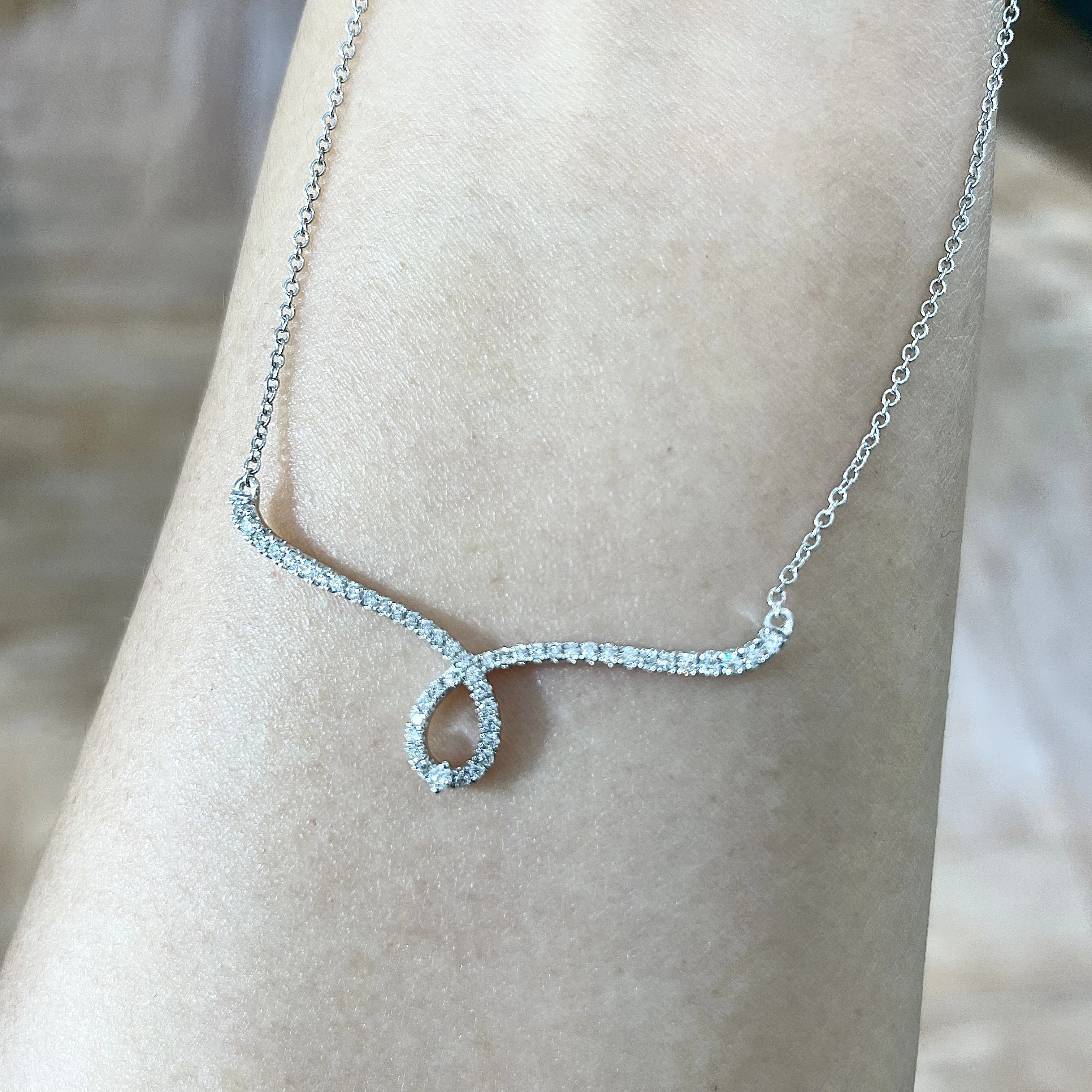 OEM женские ювелирные изделия 925 стерлингового серебра 10K 14K 18k золото 750 белое ожерелье с бриллиантами