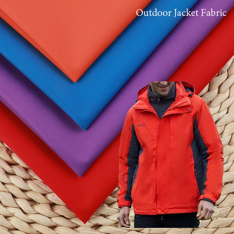 Multi-color windproof and warm pvc polyester jacquard winter jacket fabric