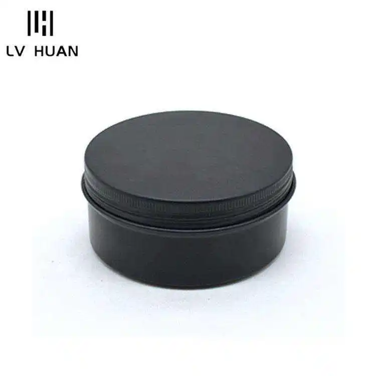 150ml Wholesale Matte Black Cosmetic Aluminum Jars For Car Wax Cream Scent Candles